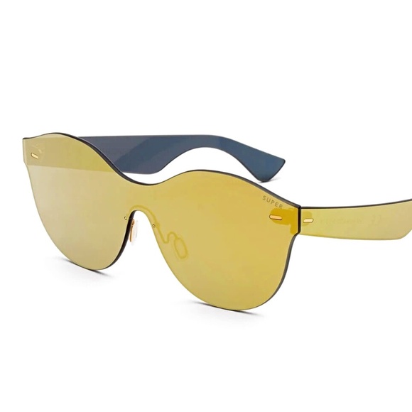 New RetroSuperFuture Sunglasses Tuttolente Mona Gold Super Model  Eyewear JLO - Picture 1 of 3